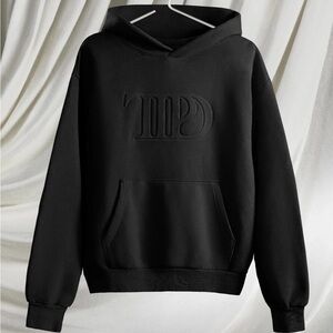 NWT Taylor Swift The Tortured Poets Department TTPD Embossed Black Hoodie, Sz S